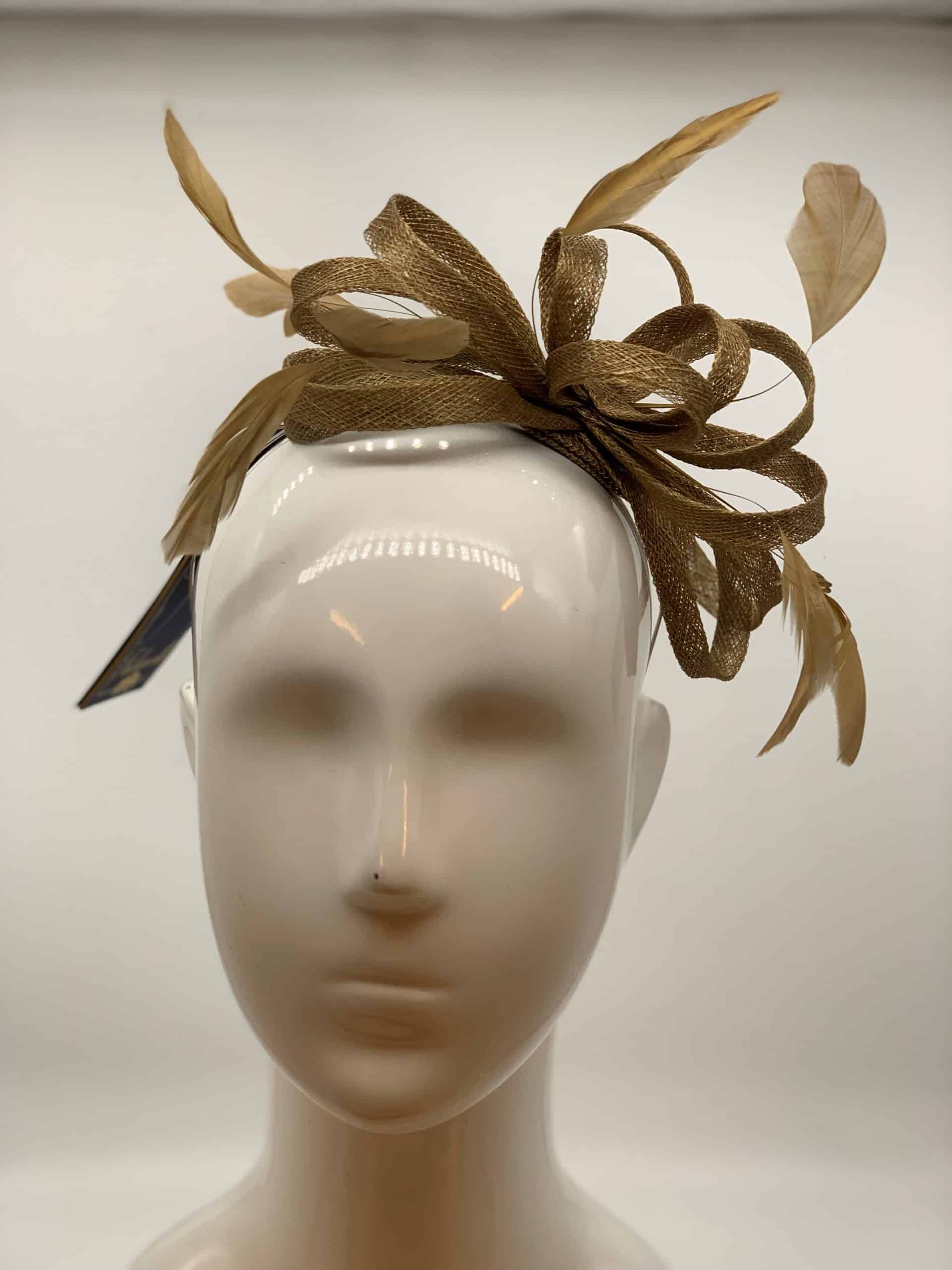 Gold Feather \u0026 Ribbon Fascinator 